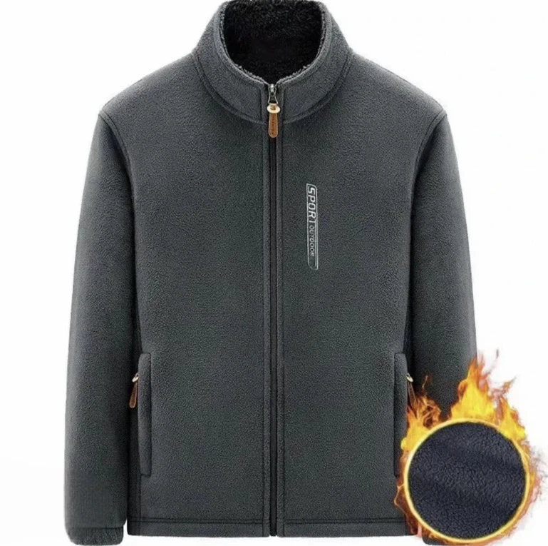 新款男士户外加绒加厚保暖外套