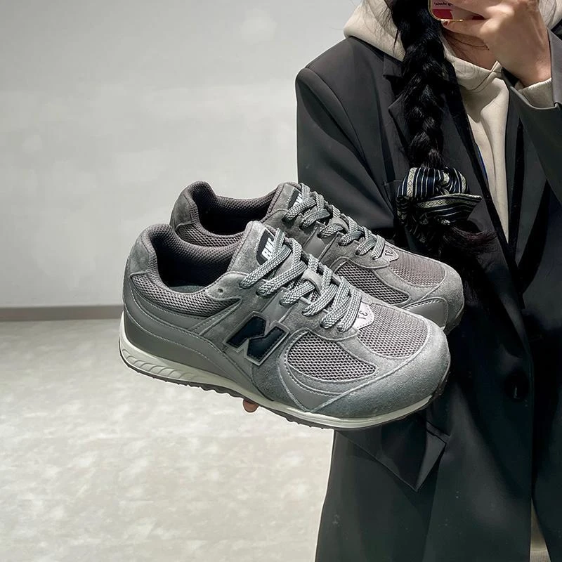 【JTG&SHOES 官方正品】韩版复古百搭慢跑鞋女2025秋季新款灰色系