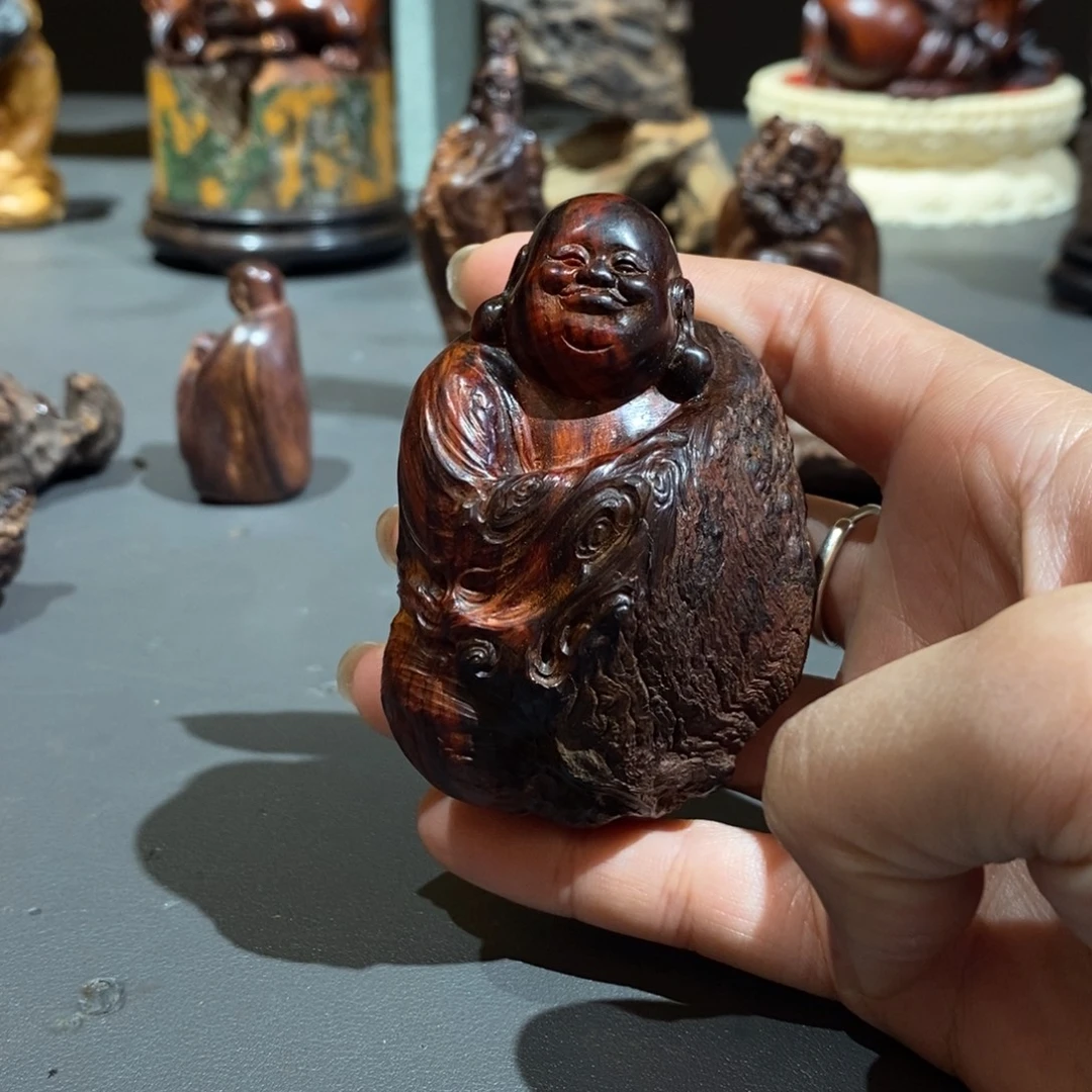 J***1檀香紫檀（小叶紫檀）留疤弥勒手把件