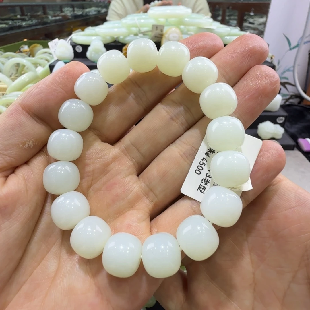 和田玉未镶嵌手串新疆和田玉手串卡13