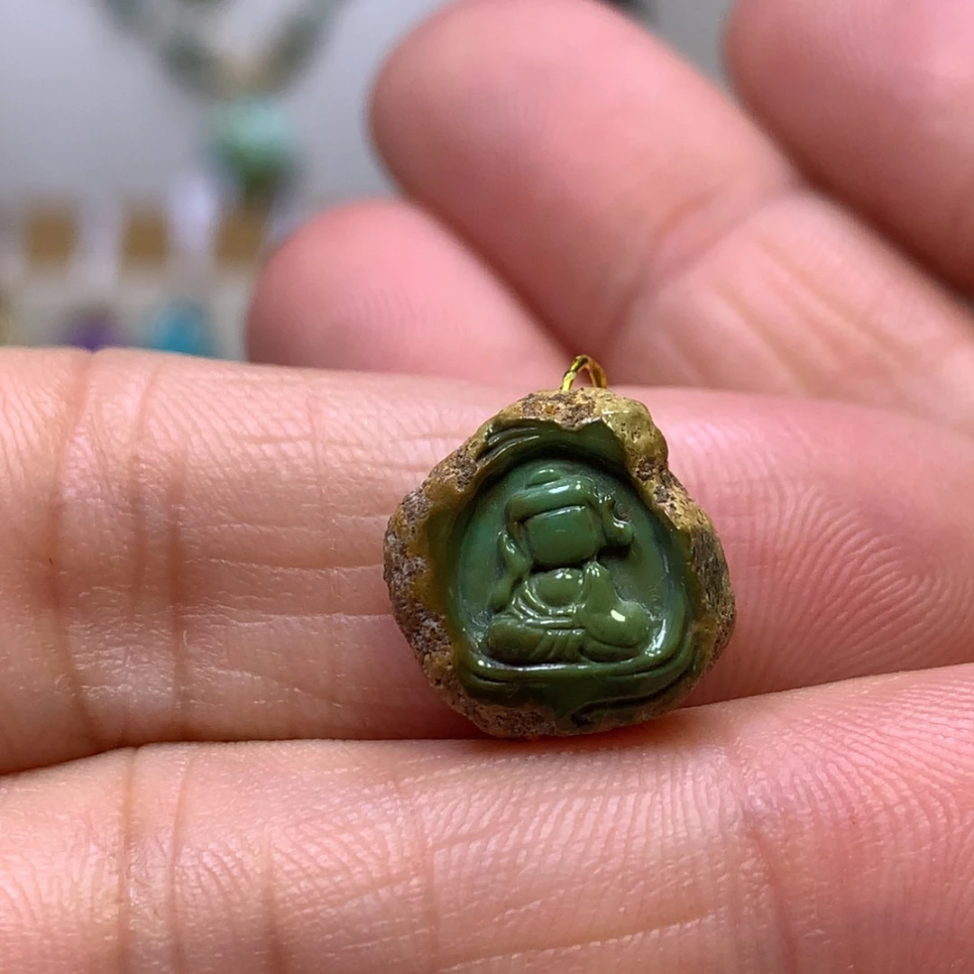 绿松石未镶嵌无相佛
