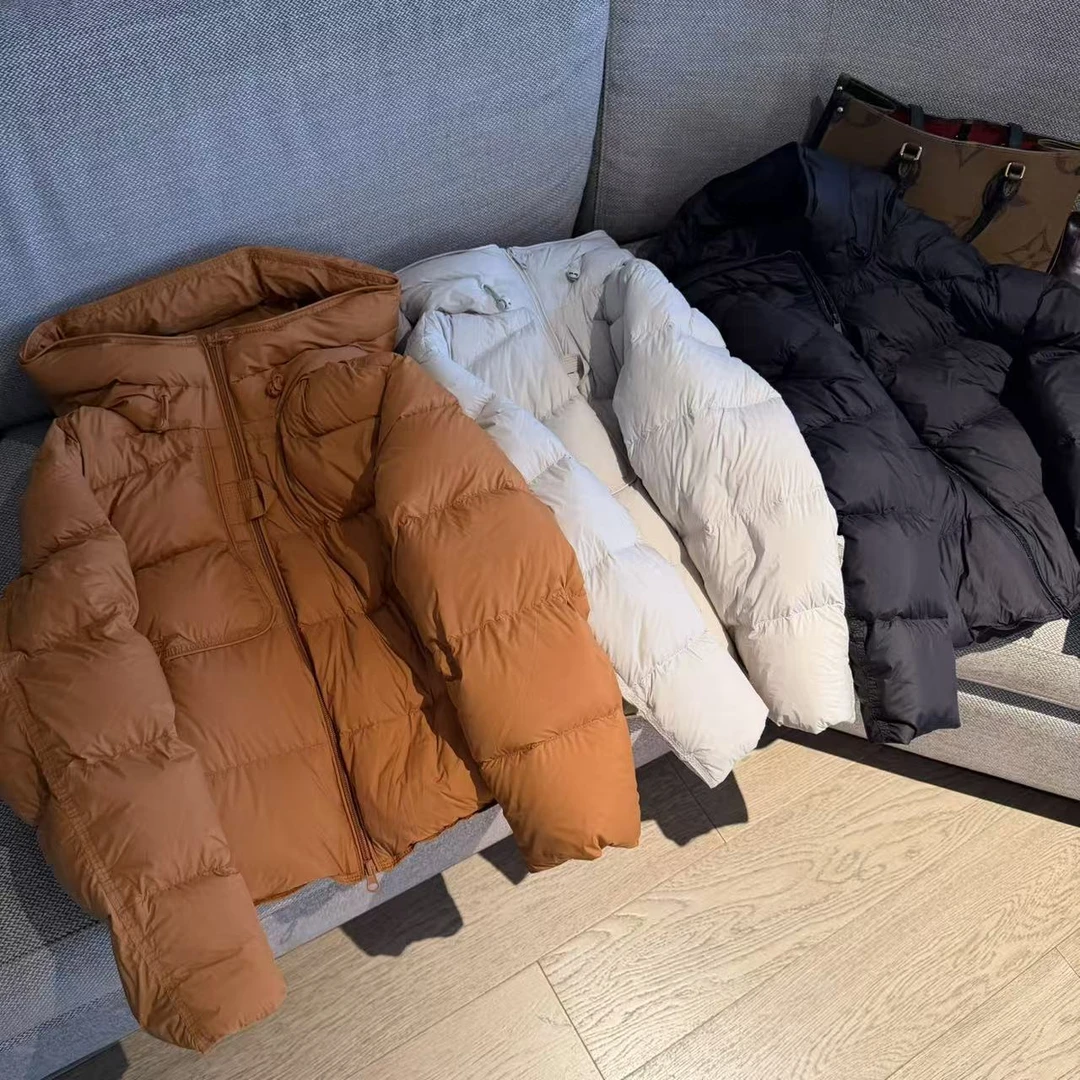 阿黎精选------高品质简约显瘦保暖新国标90白鸭绒泡芙连帽羽绒服