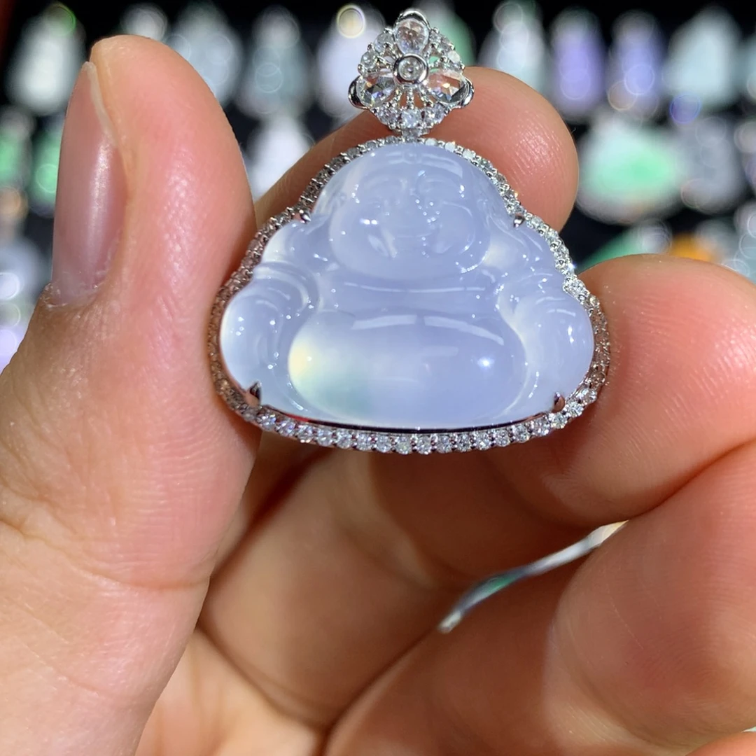 翡翠18K金镶嵌吊坠(不含链)签收后48小时鉴赏期