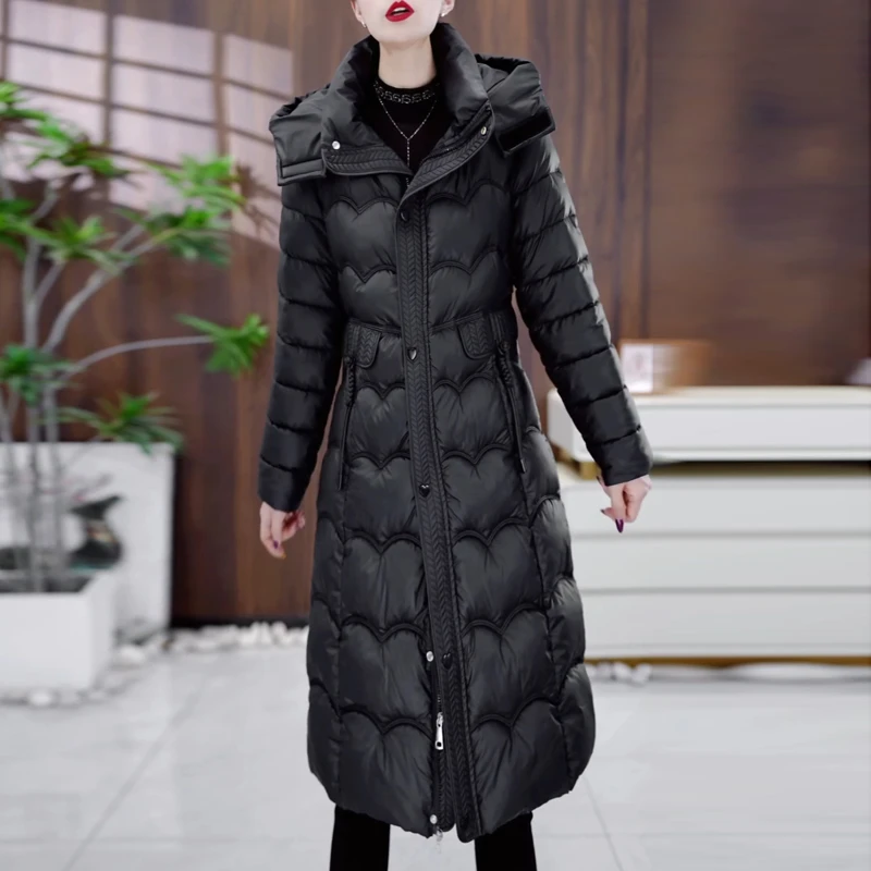 高档时尚加厚保暖棉服2025冬季新款女士气质显瘦保暖中长款棉外套
