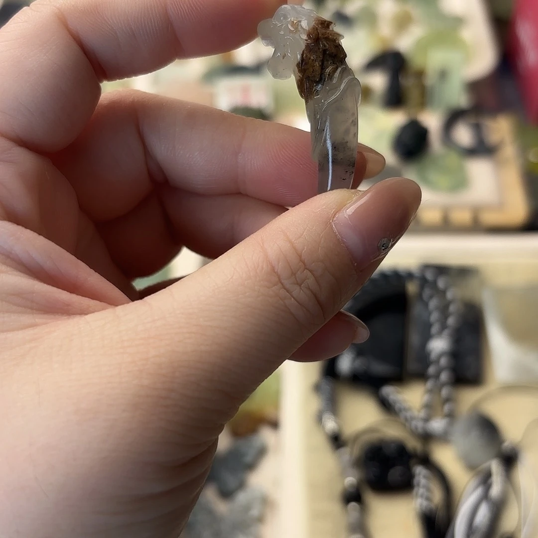 蛇纹石玉合金颈饰