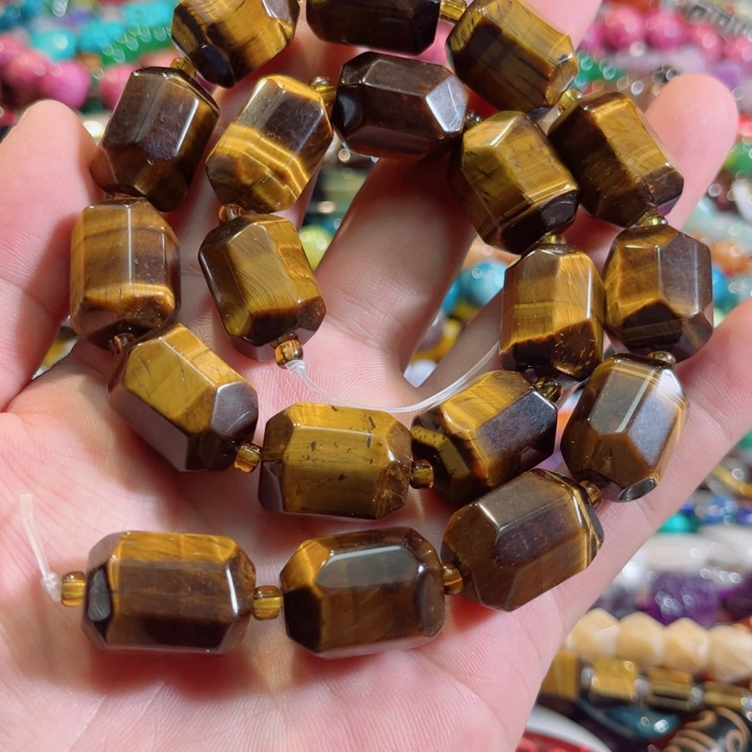 玛瑙/玉髓合金珠宝半成品虎眼顶珠一颗15x20mm