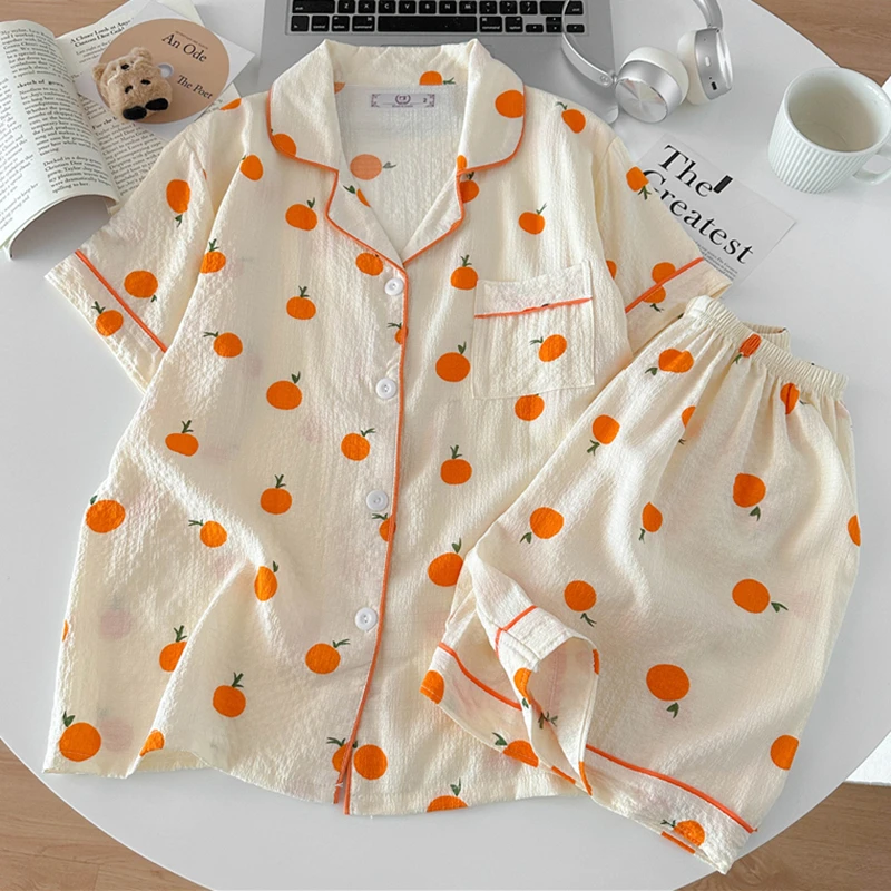 夏季薄款宽松卡通甜美套装|2025年新款少女风透气耐磨不大码套装