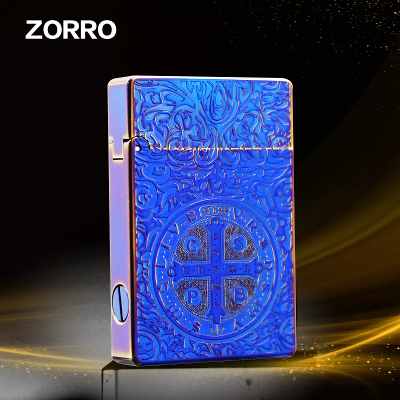 ZORRO熏蓝康斯坦丁朗声800黄铜一体防风煤油打火机