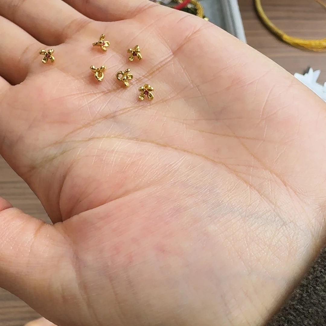 28号玫红镐小桂花6个装