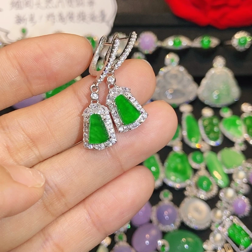 【闪购商品】翡翠未镶嵌耳饰天然翡翠