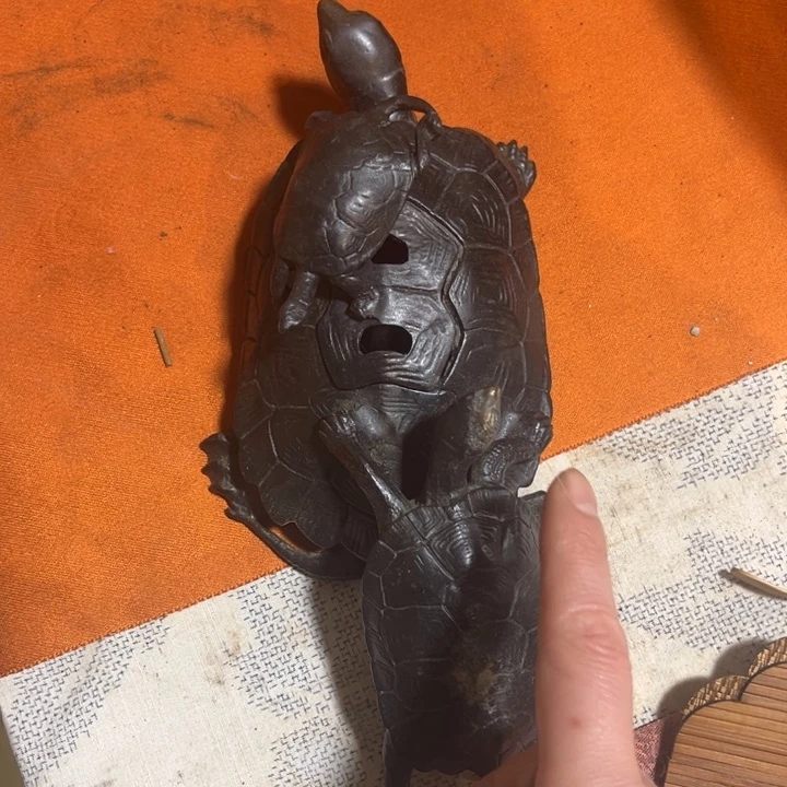 黄***地铜中古工艺品摆件