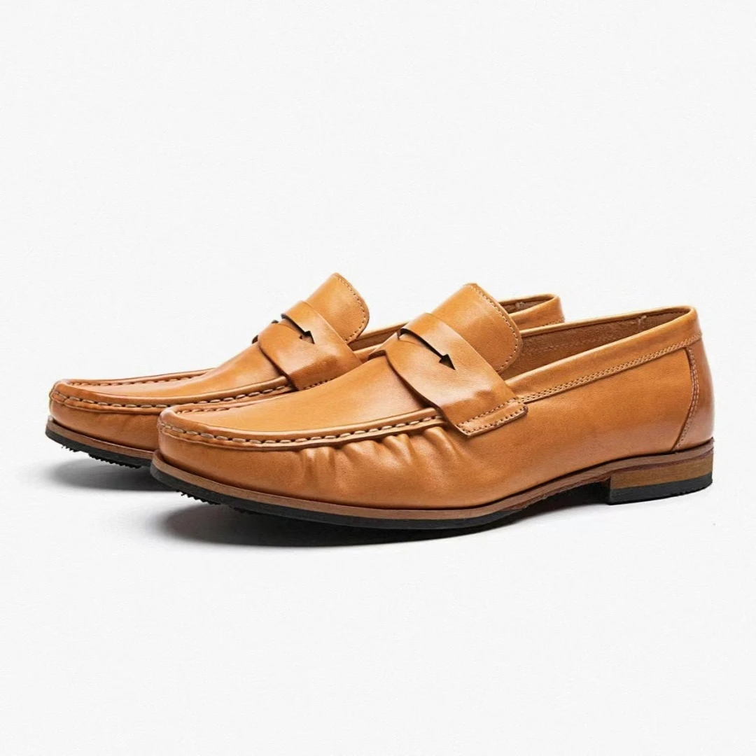 YO-B8068夏季新款欧若风固特异手工马皮乐福鞋套脚百搭时尚男鞋