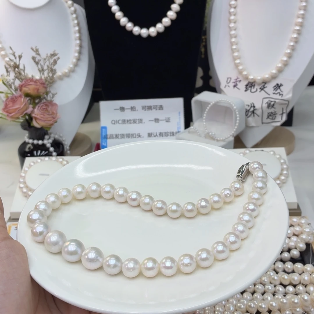 颈饰淡水珍珠银S925镶嵌天然珍珠12-13