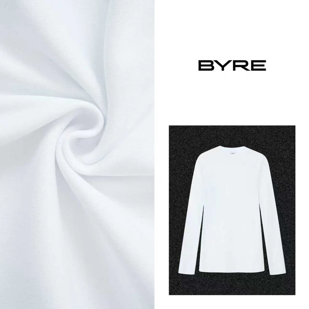 BY886 白色圆领打底【冷水手洗】
