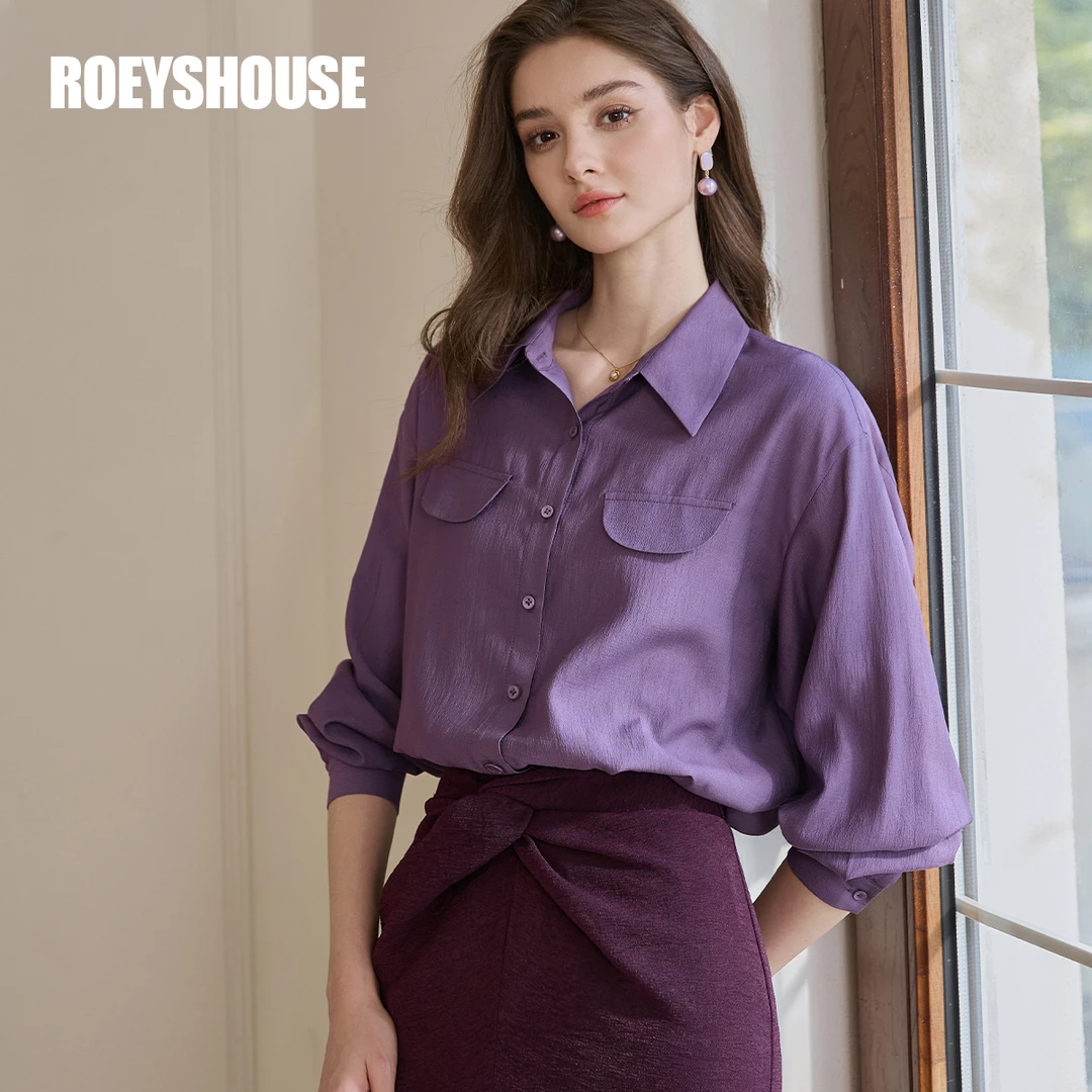 【小云总专享】罗衣时尚通勤衬衫女2025春季新款知性职业衬衣11743