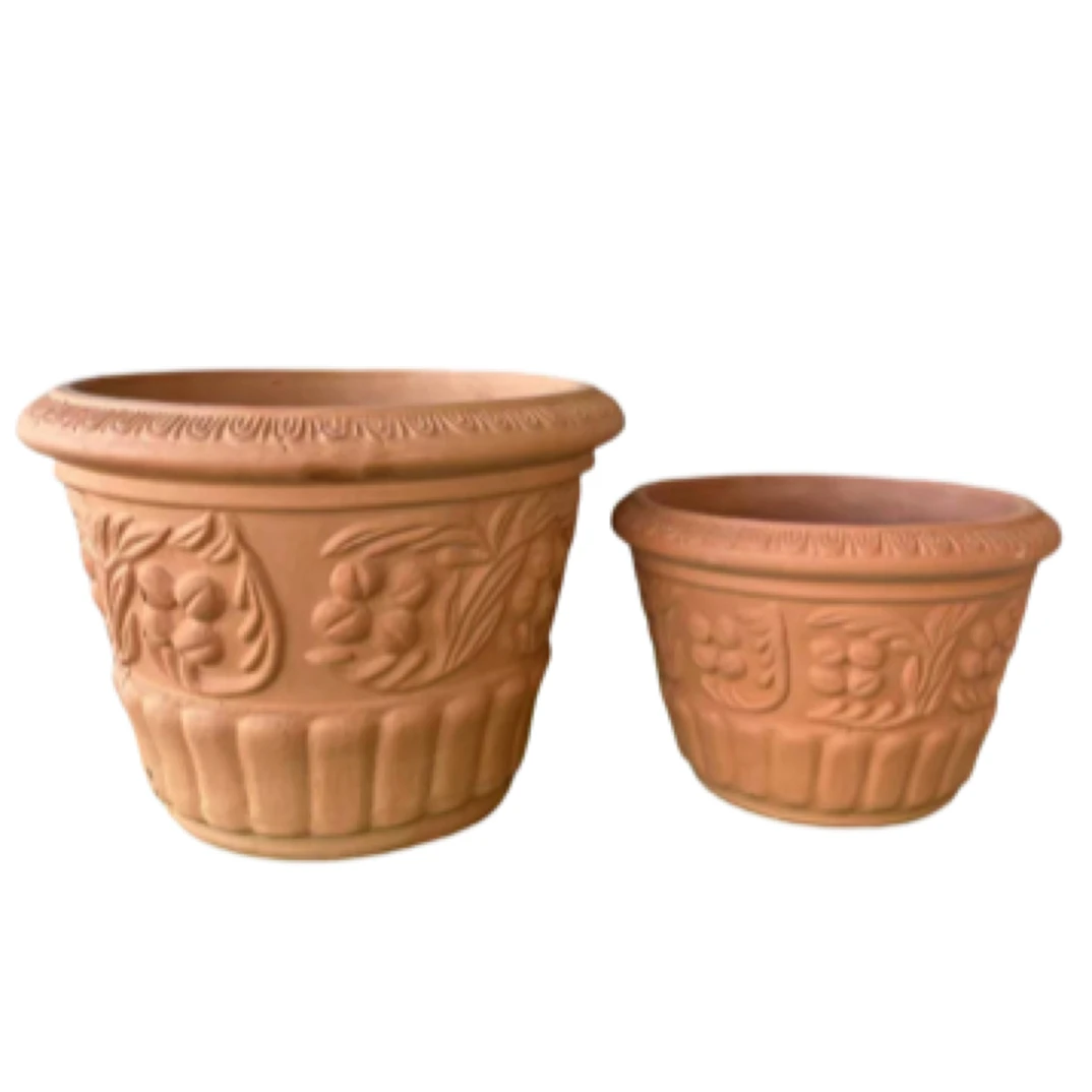 庭院阳台陶罐园林景观土陶粗陶红陶盆红陶花盆大号庭院大口径花盆