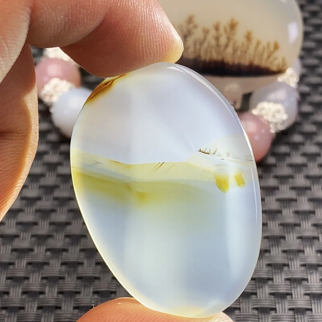 绿***色玛瑙/玉髓未镶嵌吊坠(不含链)