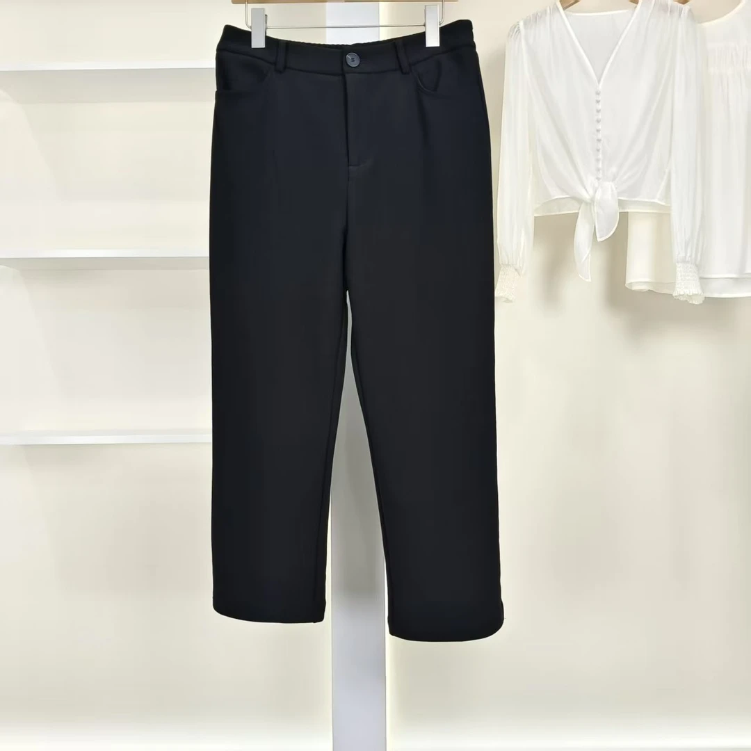 麦迪尚品 50503131 秋冬厚款加绒休闲长裤品牌撤柜女装