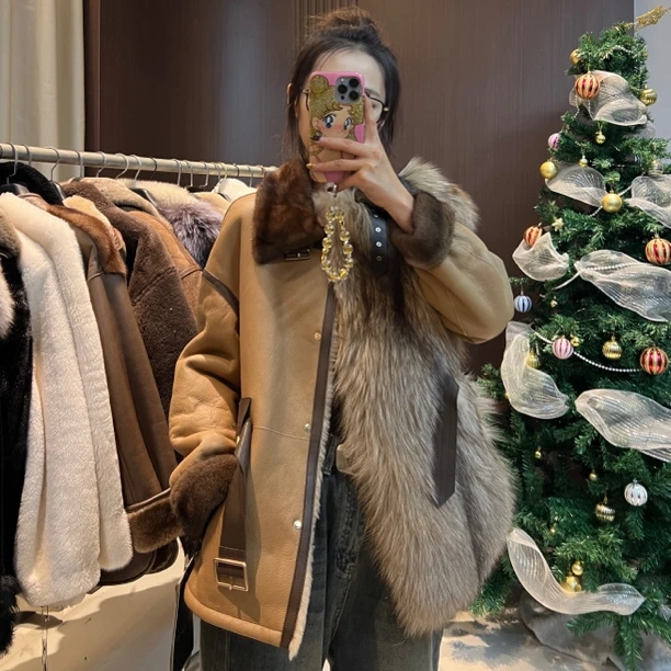 皮毛一体外套清货-10493