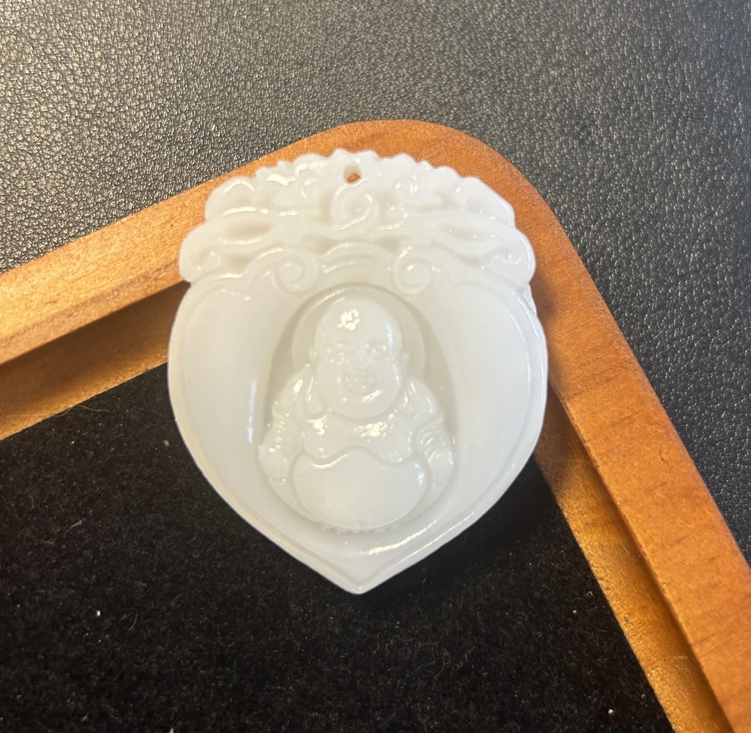 天然青海料单面牌头佛公F101