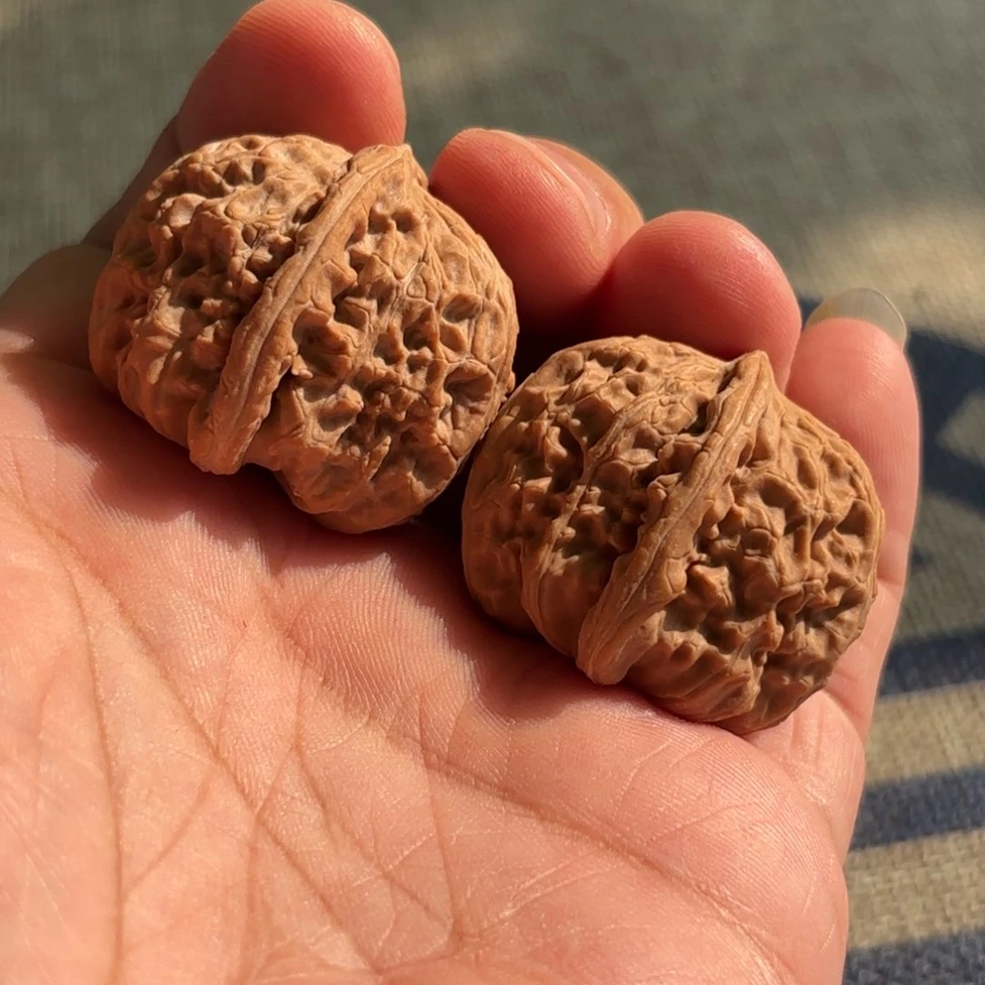 文玩核桃把件小*/白狮子35