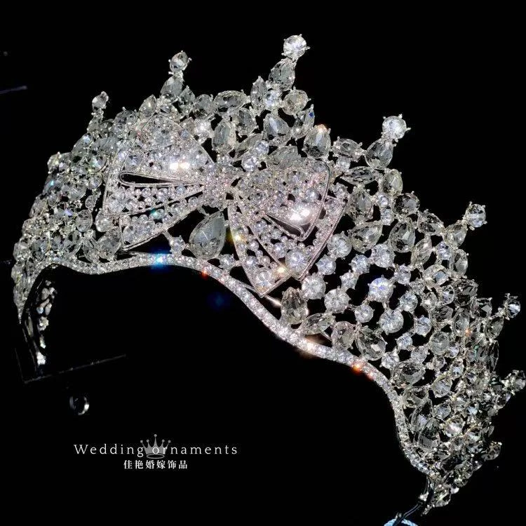 16417ete蝴蝶结镂空皇冠韩式公主风新娘头饰