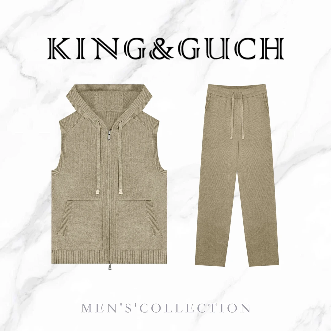 KING&GUCH秋季【山羊绒✚绵羊毛✚二醋酸】LP套装潮流百搭长裤马甲