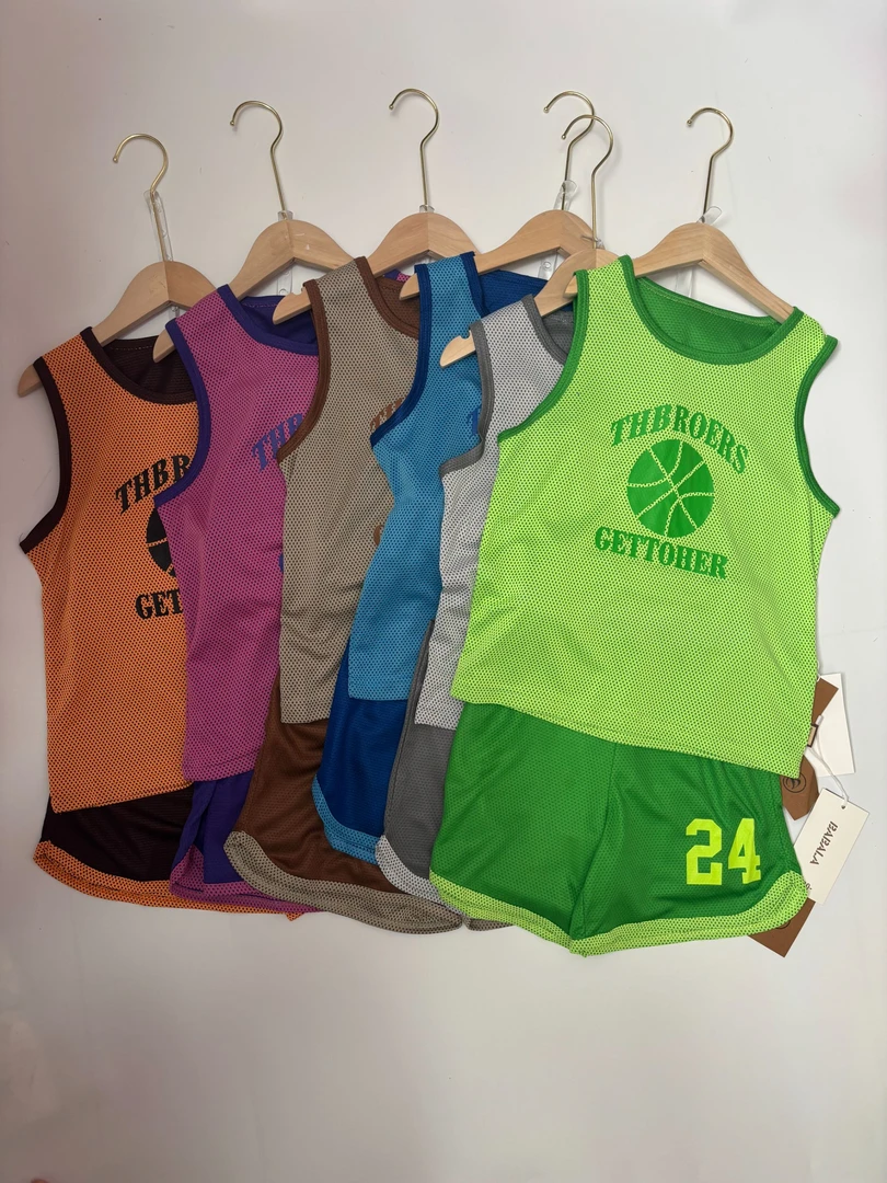 男童夏季无袖速干篮球服套装舒适透气适合中大童训练