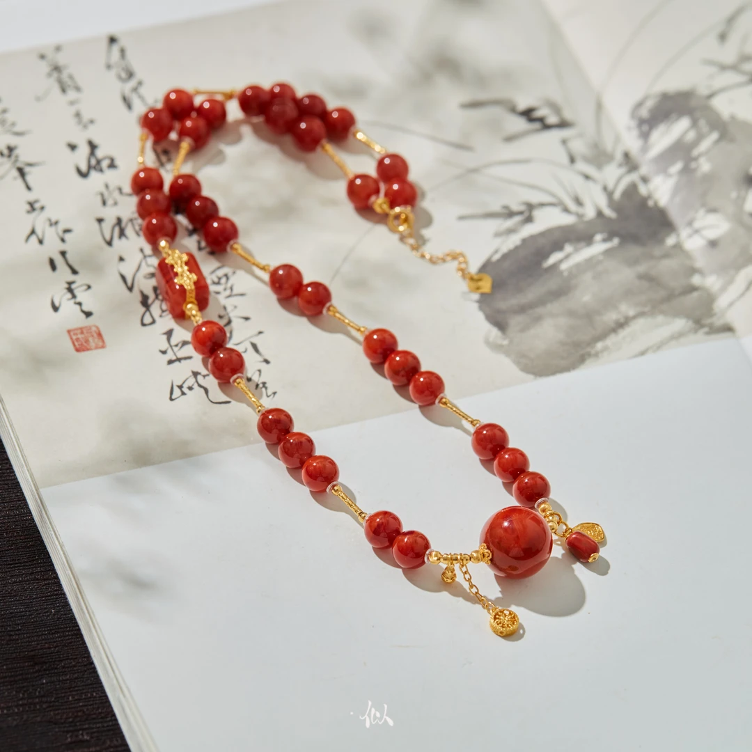 L【知锦】·似梓珠宝·18K南红项链 XYGD212121-C