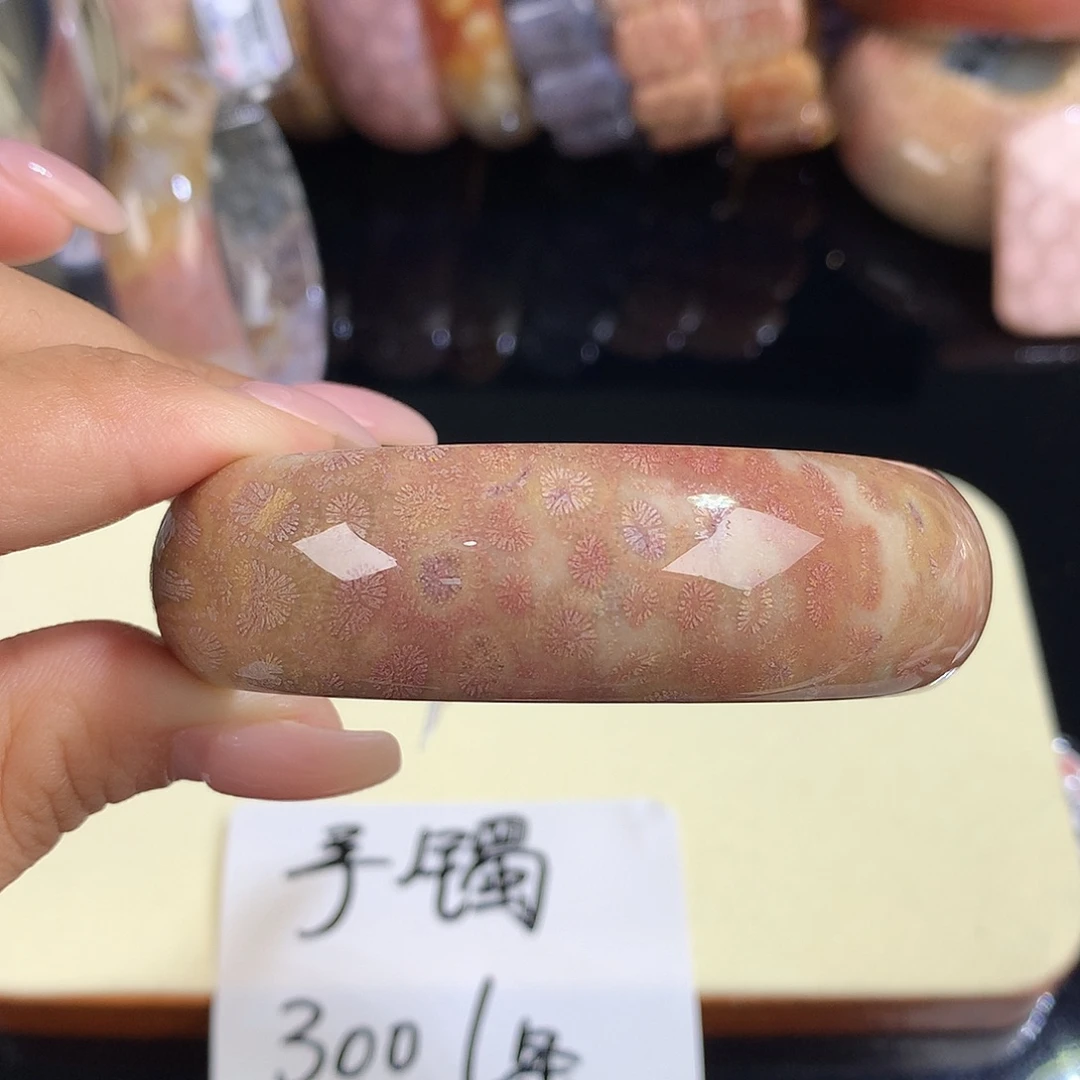 吊坠(赠链)未镶嵌硅化珊瑚（珊瑚玉）20号红59.7圈