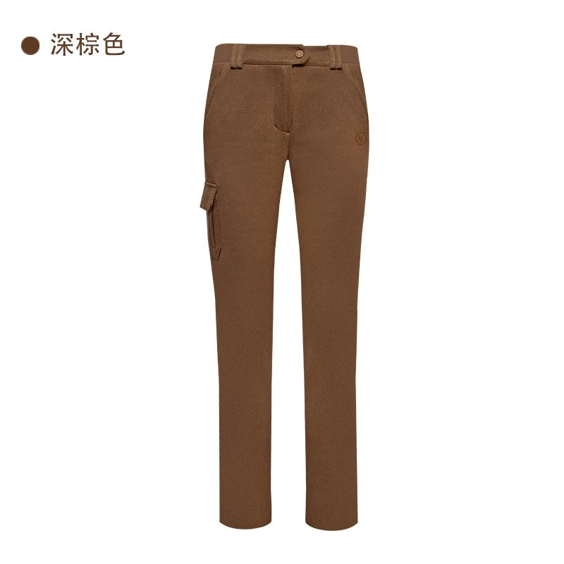 科耳吉高尔夫女装长裤【巴黎诗集】秋冬毛呢保暖运动女修身直筒裤