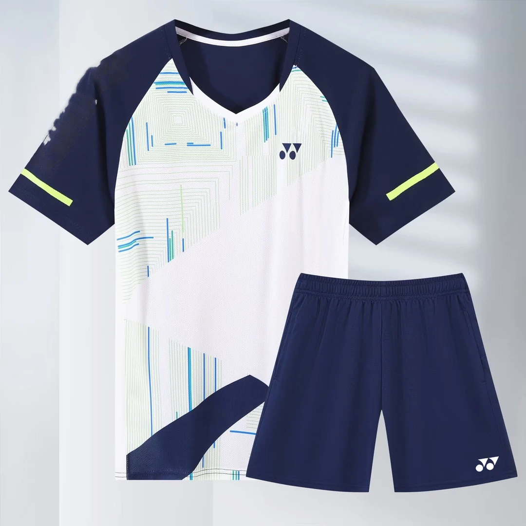 25新款速干透气羽毛球服男女套装春夏运动比赛训练服可定制印字