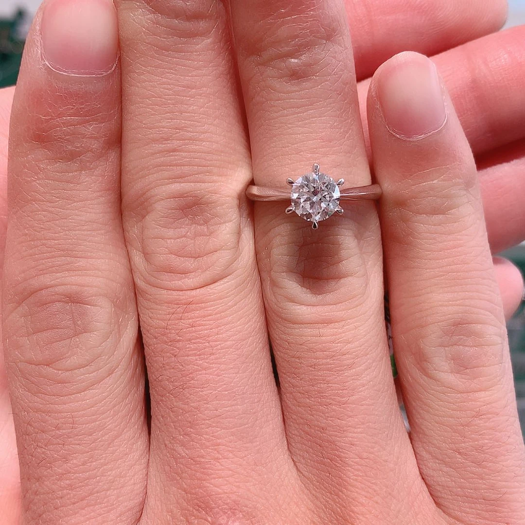 实验室培育钻石铂Pt950镶嵌