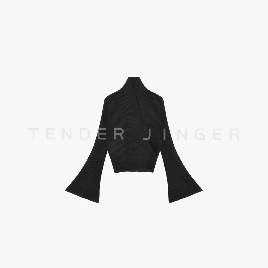 Tender Jinger｜线下专供 气质羊绒羊毛喇叭袖针织衫T54BBS50503