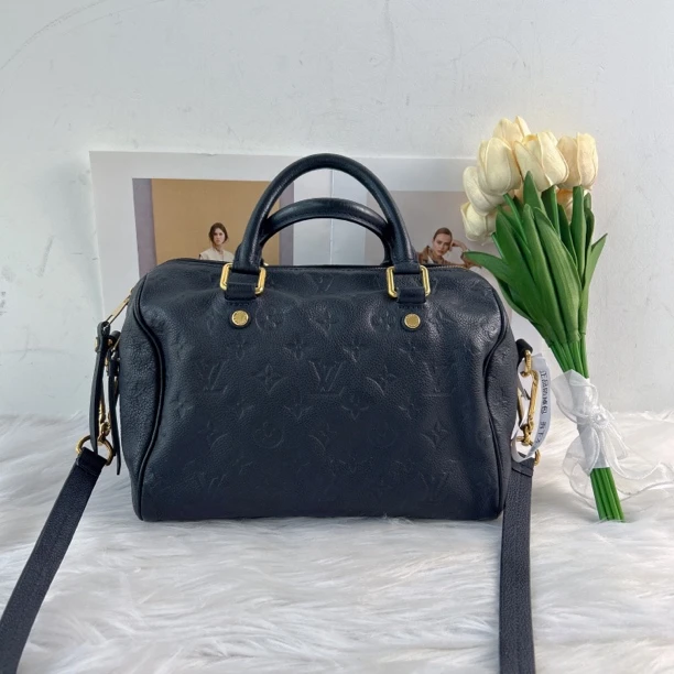 95新 LouisVuitton/路易威登 路易威登黑色波士顿sp25单肩包