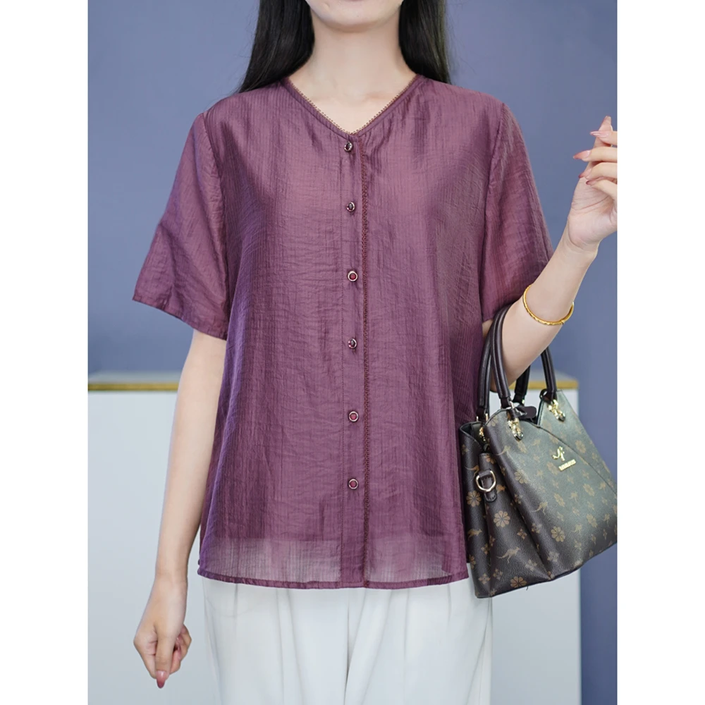 知性温柔漂亮衬衫遮肚子气质上衣时尚高级感小众衣服胖mm大码女装