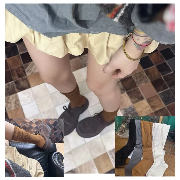 堆堆袜净版女袜百搭高级轻奢品质ins设计师穿搭街拍网红