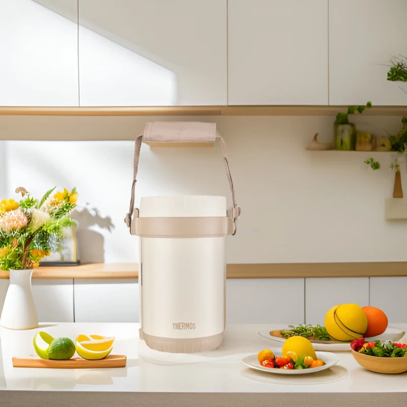 【A等品微瑕】膳魔师保温桶350ml+530ml+560ml（赠包袋）燕麦色