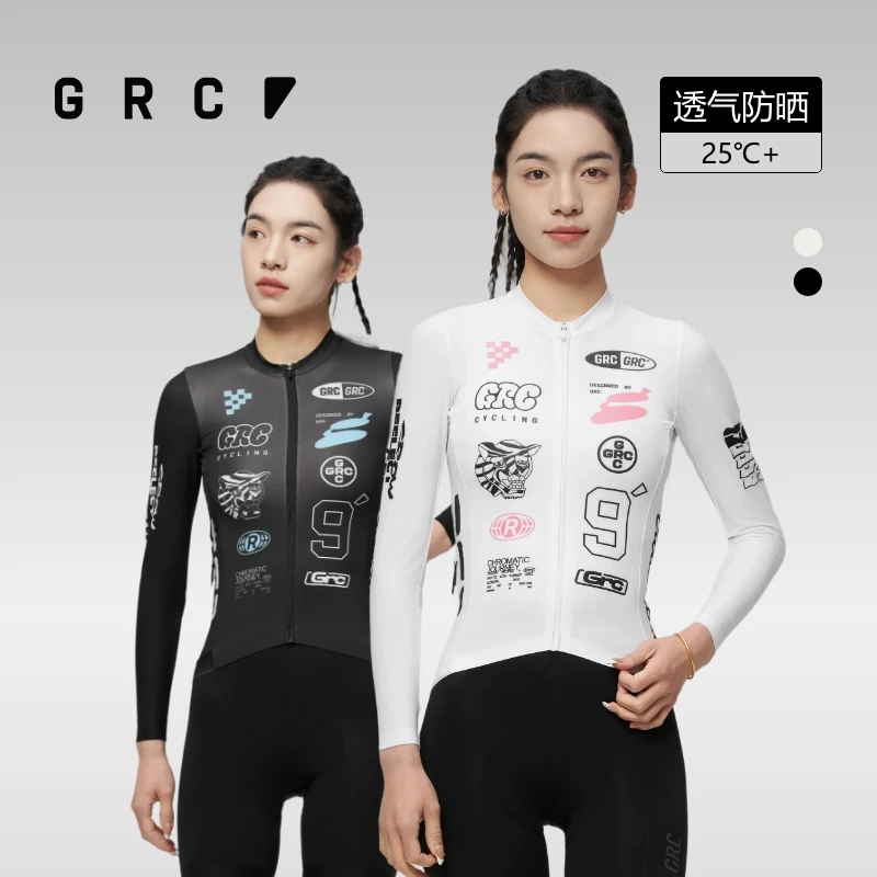 GRC桀骜无尽春夏新款CMYK锋芒疾行长袖上衣公路车自行车骑行服女