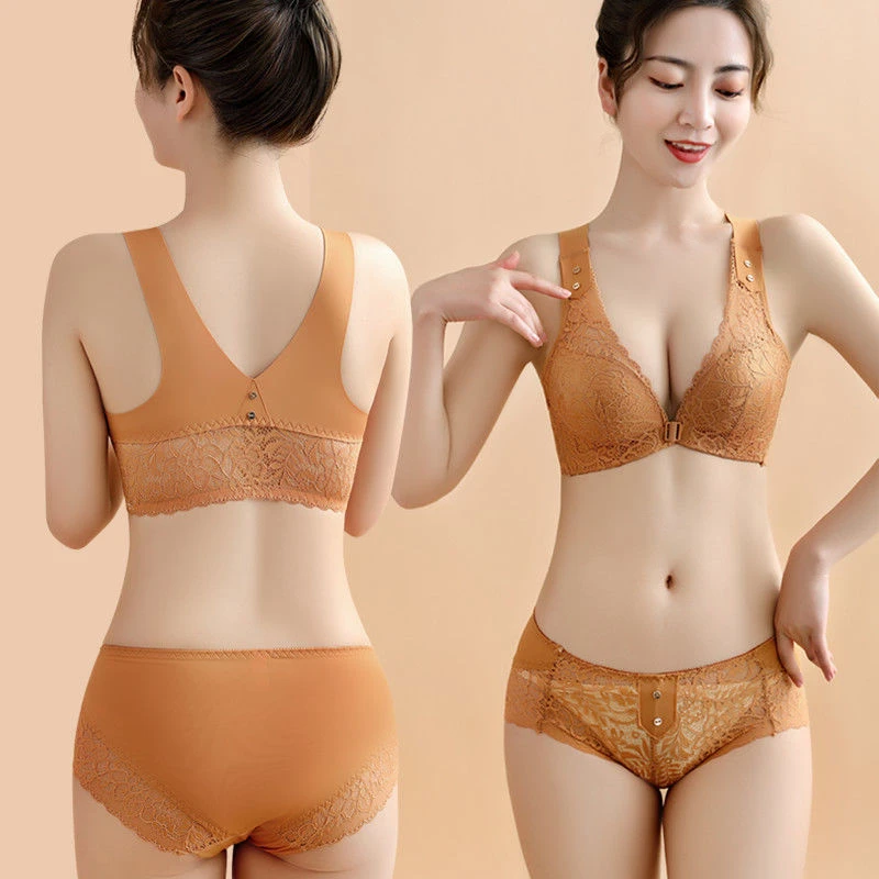 80-300斤运动前扣无钢圈大码内衣女厚薄款收副乳聚拢文胸