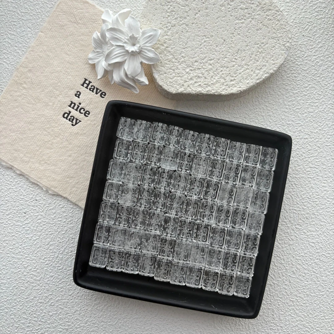 白水晶巳巳如意回纹桶珠BS316