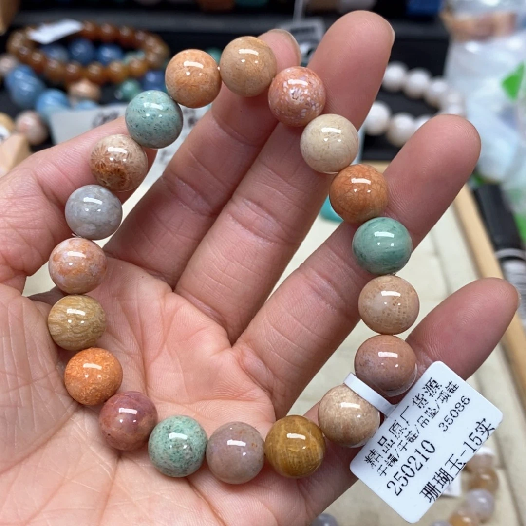 硅化珊瑚（珊瑚玉）手链未镶嵌千*儿493