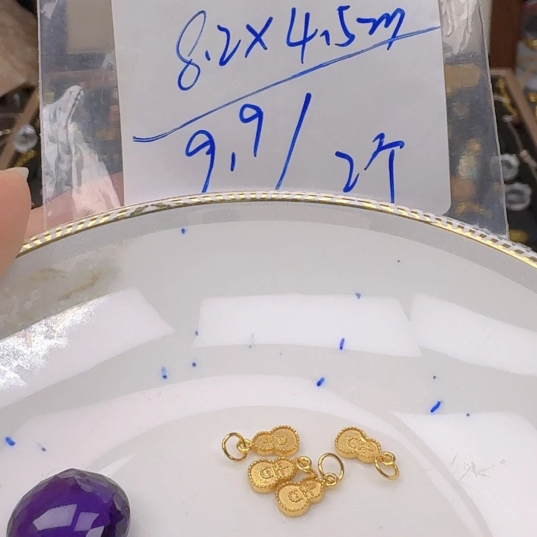银S925镶嵌紫晶颈饰紫水晶925镶嵌127