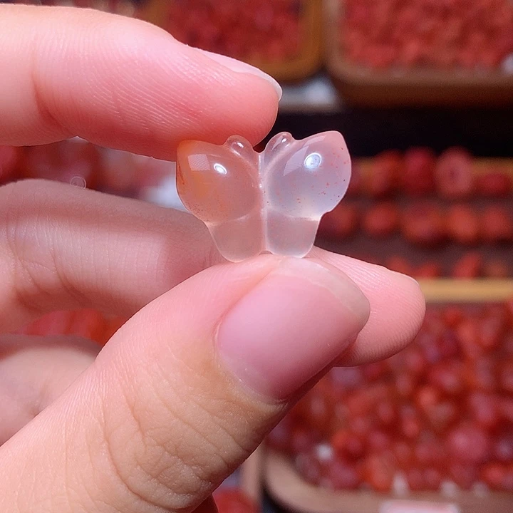南红玛瑙未镶嵌南红蝴蝶2
