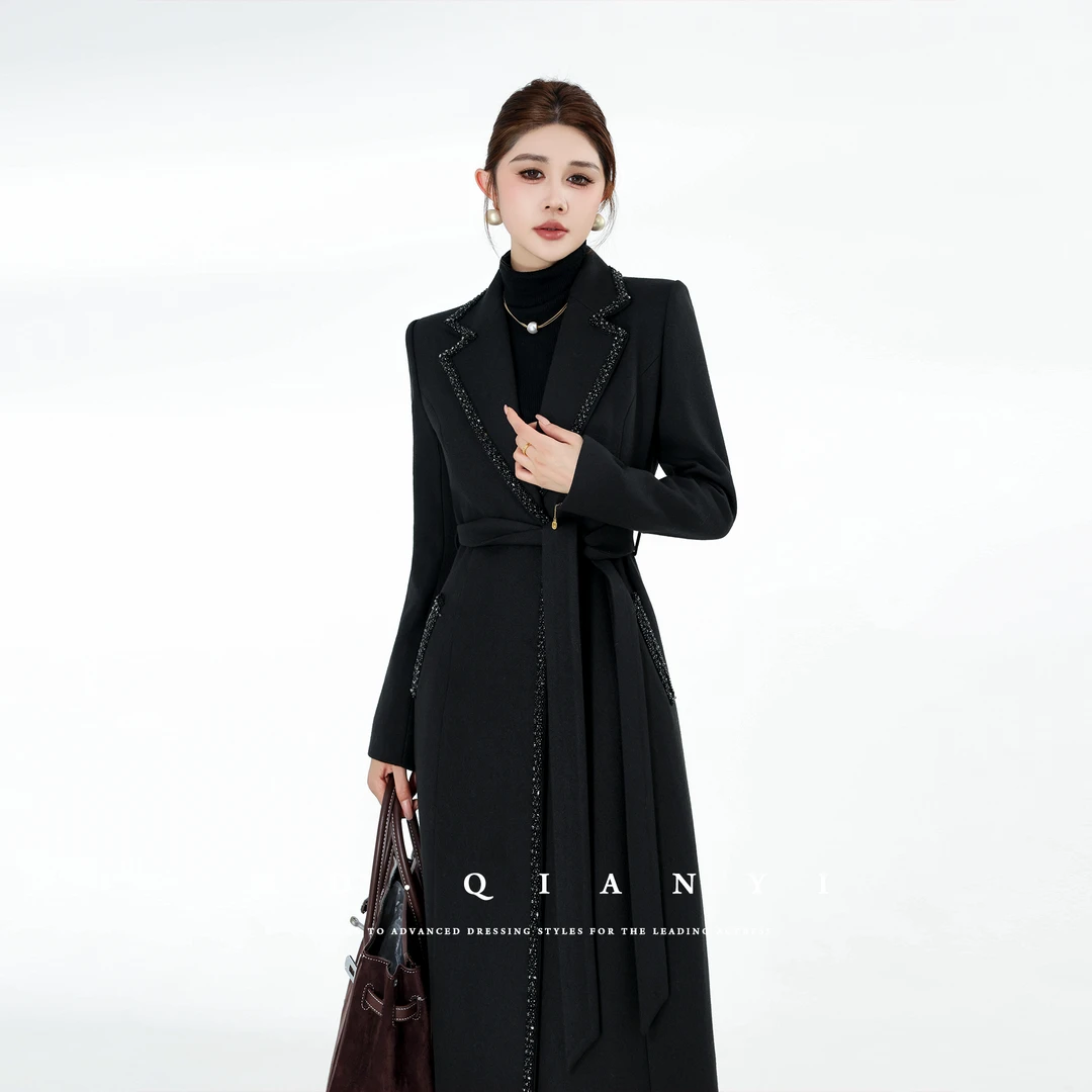 MD定制·杨千亿【领间星辰​】2025冬季新款显瘦百搭休闲轻奢毛呢外套