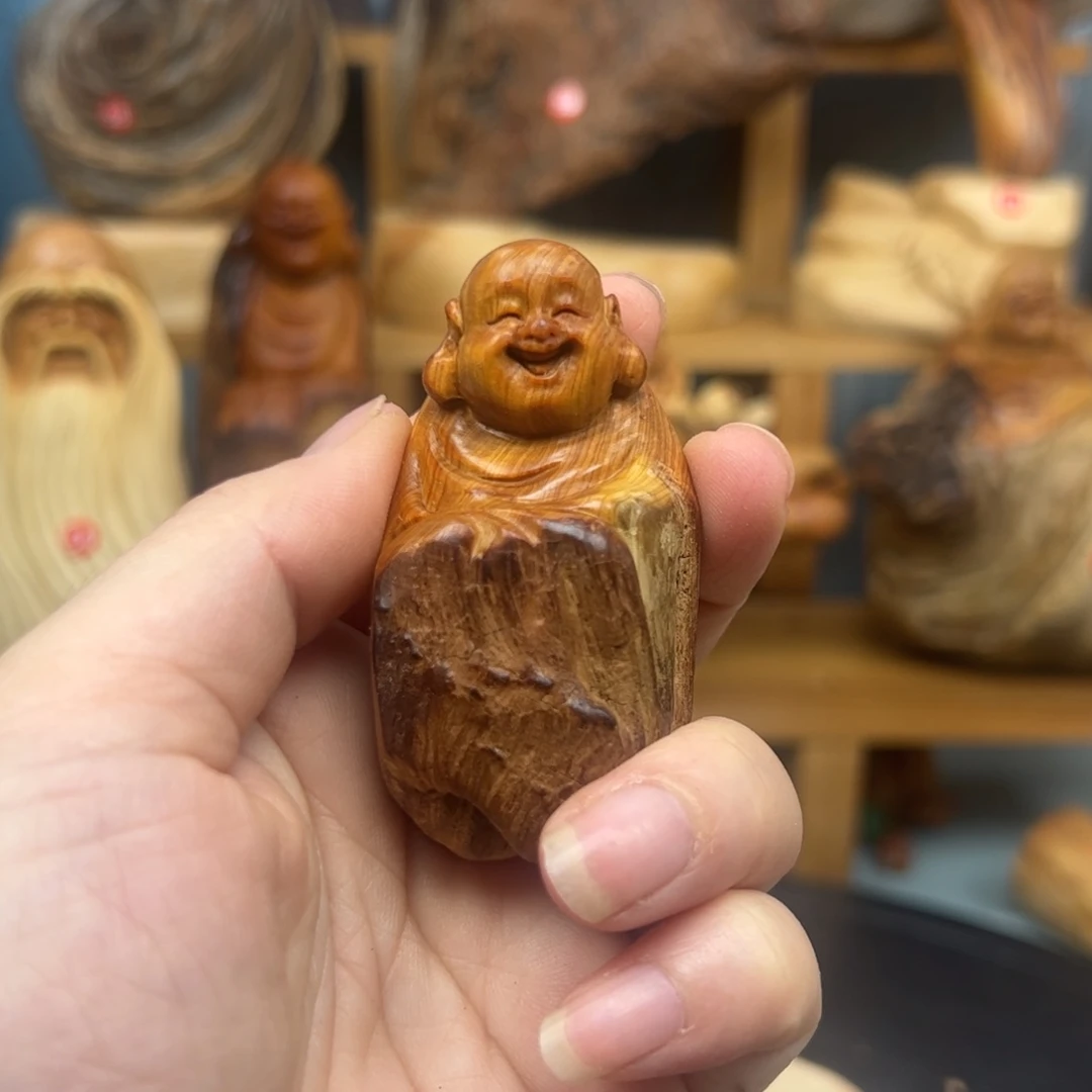 木周崖柏木摆件手把件