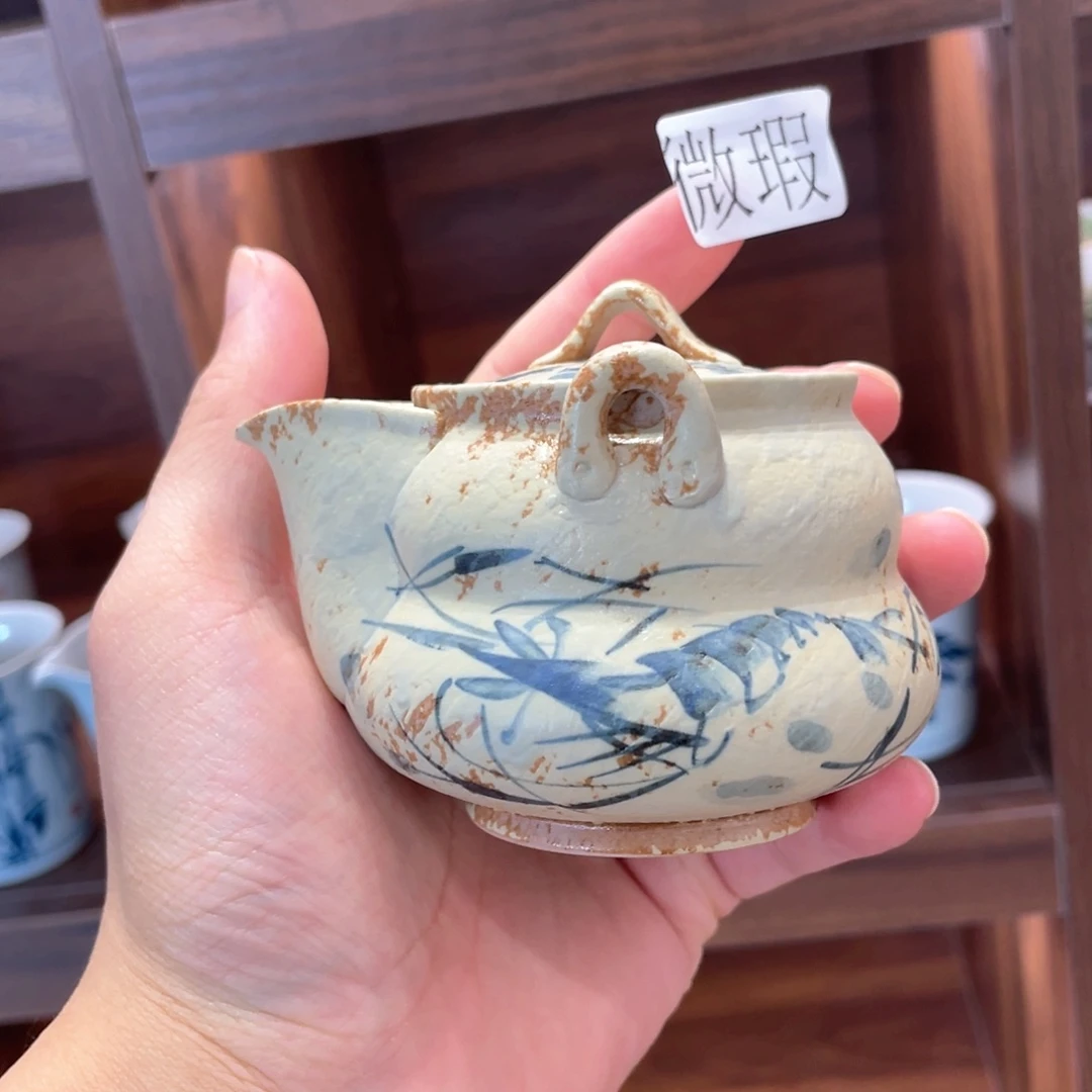 釉下手绘茶具微瑕直播间样品
