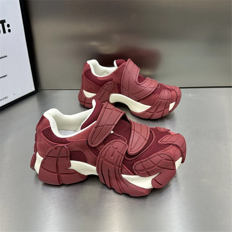 欧货爆款魔术贴八爪鱼老爹鞋女2025新款透气时尚百搭休闲运动鞋潮