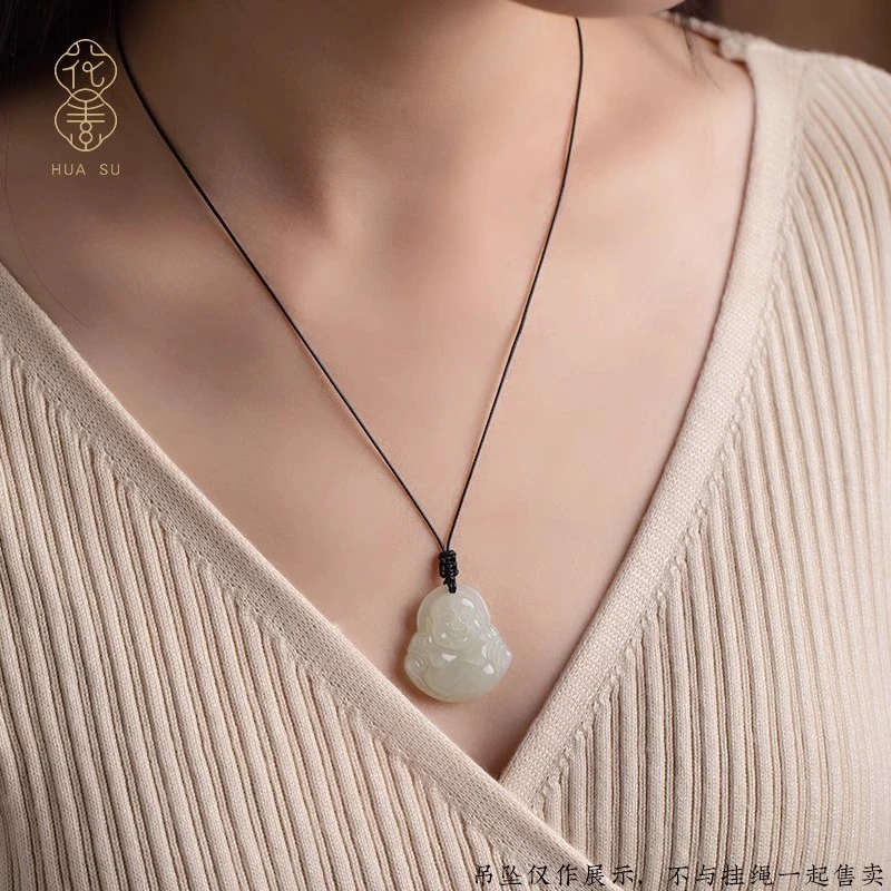 细款项链卡扣横穿挂绳黑色暗扣男女款挂件简约平安扣挂脖绳