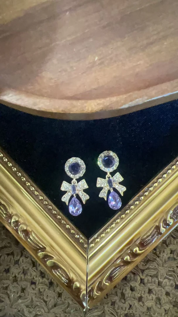 合金锆石耳饰 素款欧若精灵风298